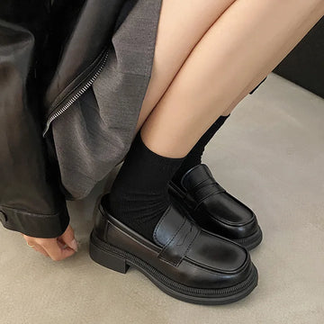 Xajzpa Shoes Shallow Mouth Oxfords Women's All-Match Round Toe Female Footwear Casual Sneaker Clogs Platform Bow-Knot New Comfortable R